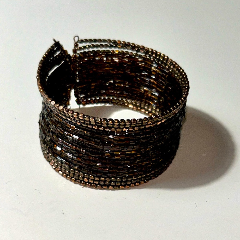 Vintage | Beaded Bracelet | Brown